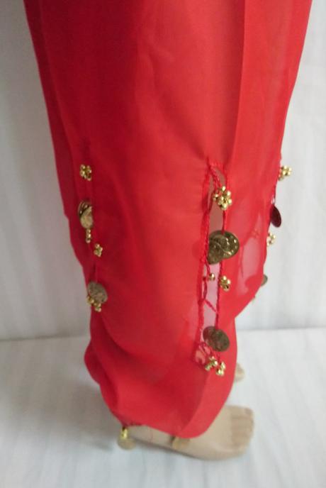 3-dielny kostým tanečnica červená, 104-116 cm,