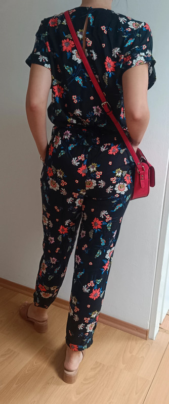 Kvetinový viskozový overal, camaieu,l