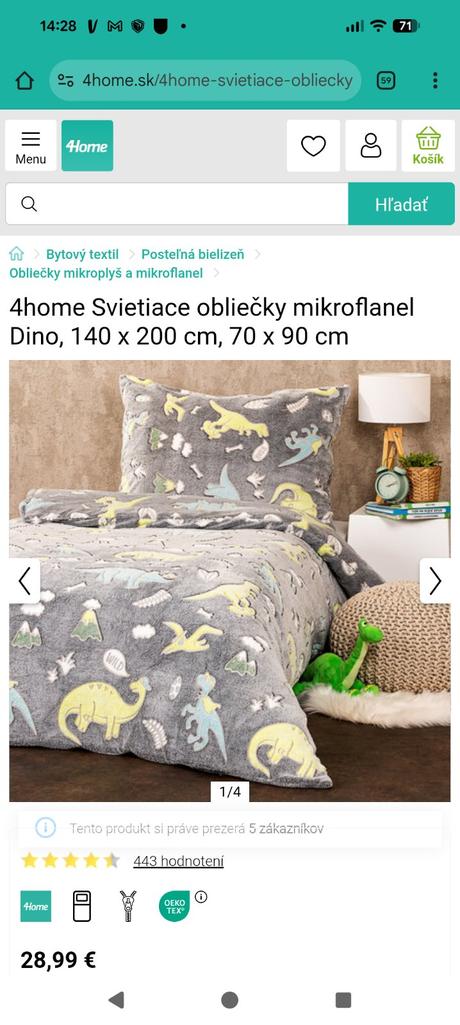 Set obliečky,deky, mikina,svietiaci dino, šírka (cm): 140,dĺžka (cm): 200