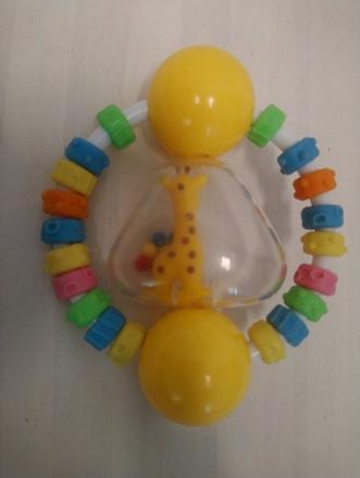 Hrkálka s hryzátkami žirafa, 11 cm, 