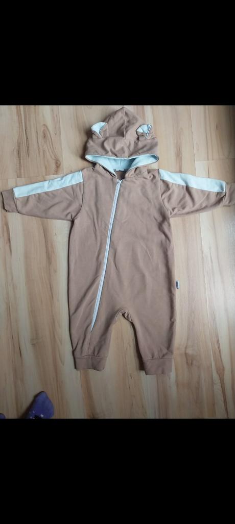 Overal teplakovy s uškami, new baby,68