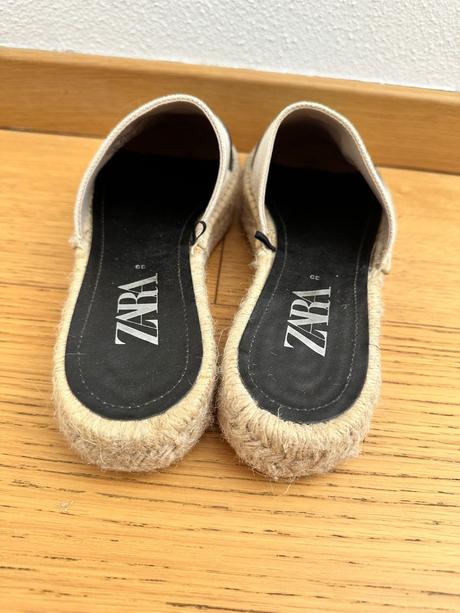 Zara platené bezovo čierne espadrilky 39, zara,39