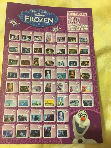 Frozen zberateľské kartičky, 