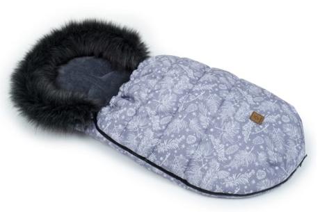 Zimný fusak lux s kožušinkou, šišky, 50 x 100cm -,