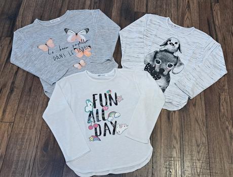 3x tricka / tenké svetriky h&m, h&m,122