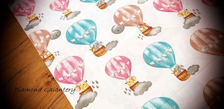 Bavlnená látka - balóniky- cena za 10 centimetrov,