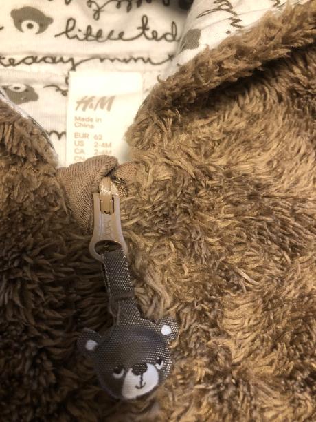 Overal medvedík velkosť 62, h&m,62