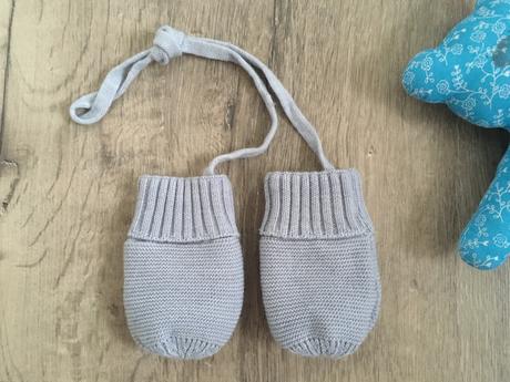 Rukavičky detské pupill 0-6m modrosivá, pupill,50 / 56