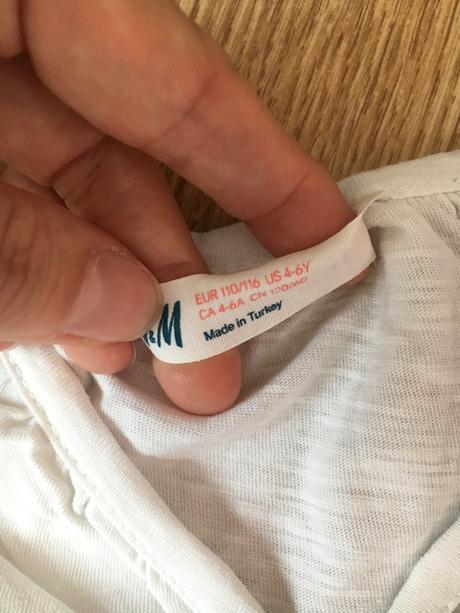 Biele tricko, h&m,110