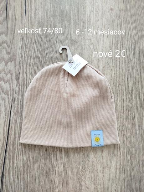 Čiapka 74/80 (6-12 mesiacov) nová, pepco,80