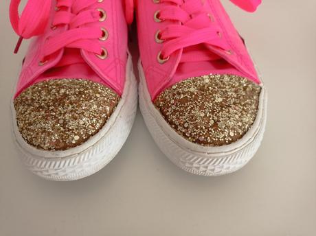 Cyklamenovoruzove platenky- tenisky neonkove, 38