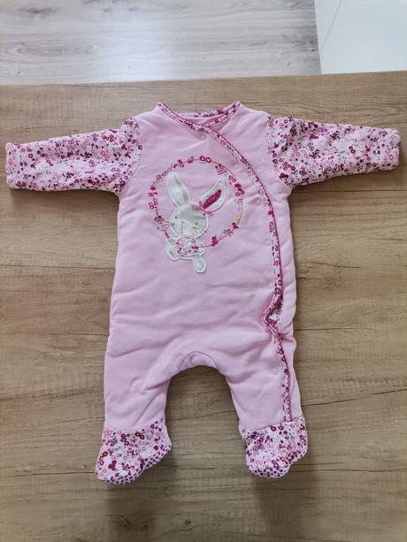 Dievčenský teply overal so zajacikom, 62