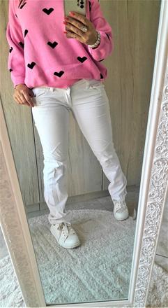 Biele mednžestrové nohavice-m, m