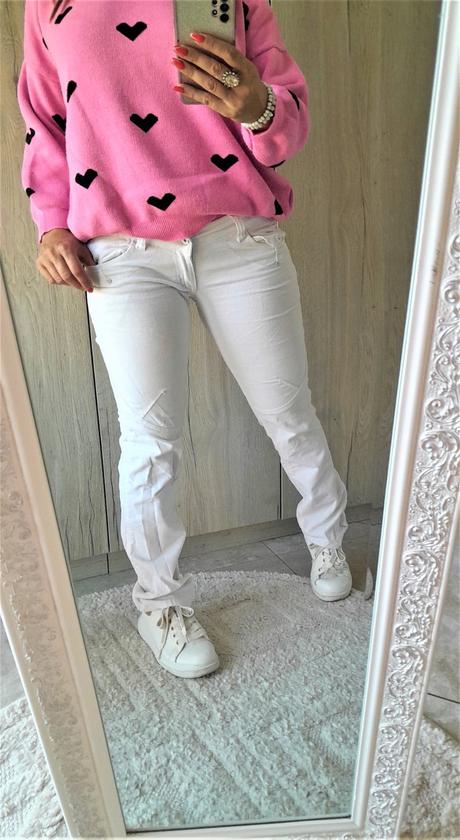 Biele mednžestrové nohavice-m, m