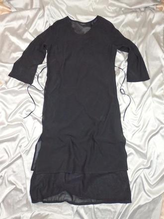 Luxusné dlhé čierne šaty, 44