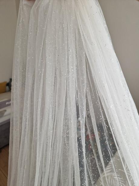 Svadobný závoj poirier 3m s trblietkami, 