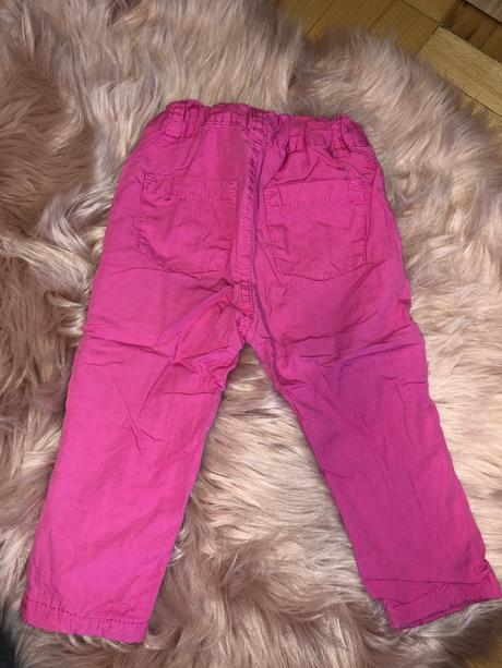 Ružové podšité nohavice, pepco,74