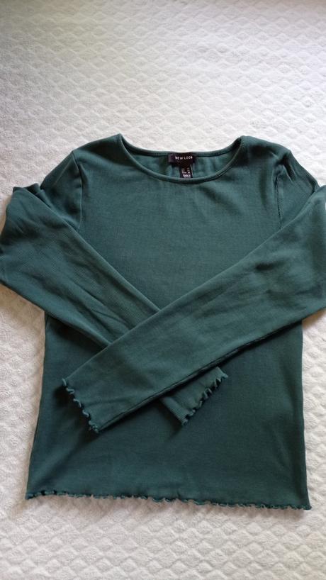 Zelené tričko rebrovane, new look,m