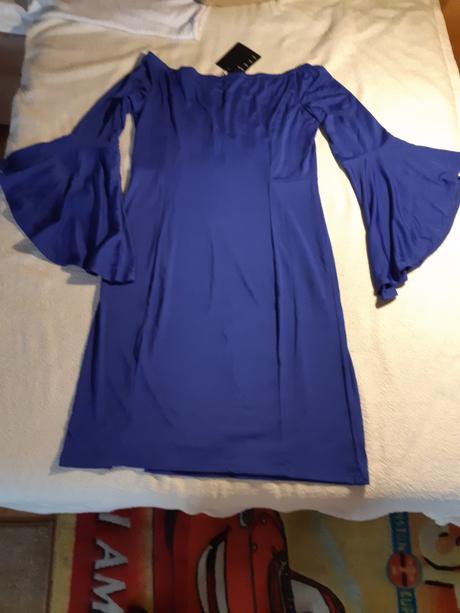 Sexi šaty vo výraznej modrej farbe m/l, m