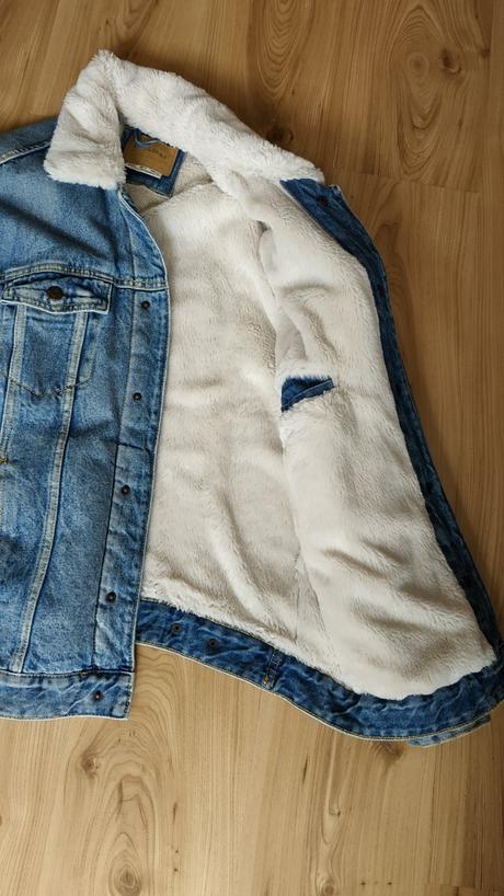 Zateplená riflová bunda, pull&bear,s