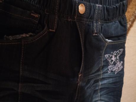 Zateplené jeginsy rifle s motýľom, 134