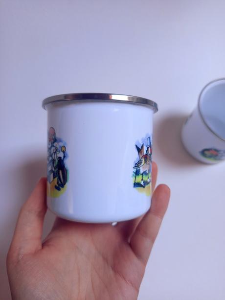 Smaltované hrnčeky s retro obrázkami, 