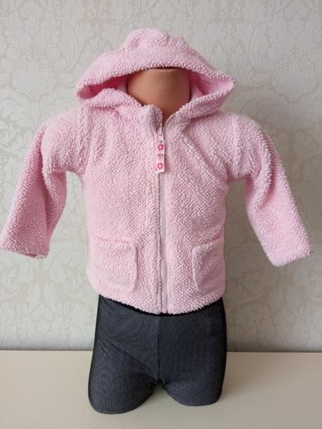 Ružová obojstranná mikina s kapucňou, 86