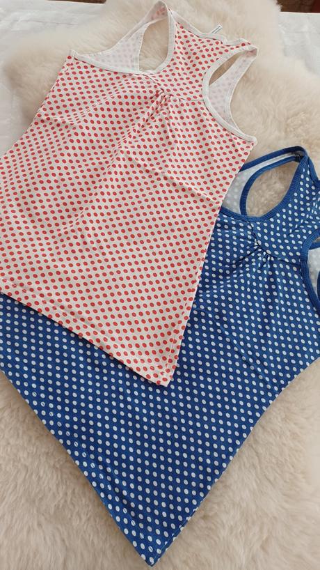 Dámske bodkované tielka, fishbone,m