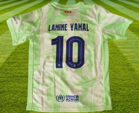 Yamal č.10 dres fcb green travis scott 115-165, nike,110 - 170