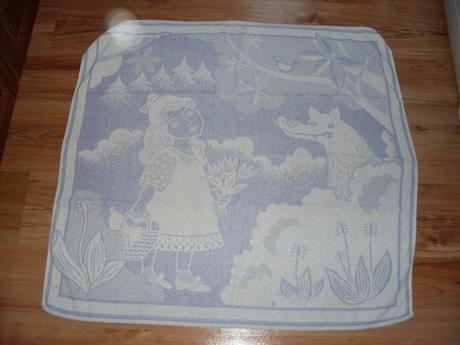 Retro uterák/osuška červená čiapočka, 