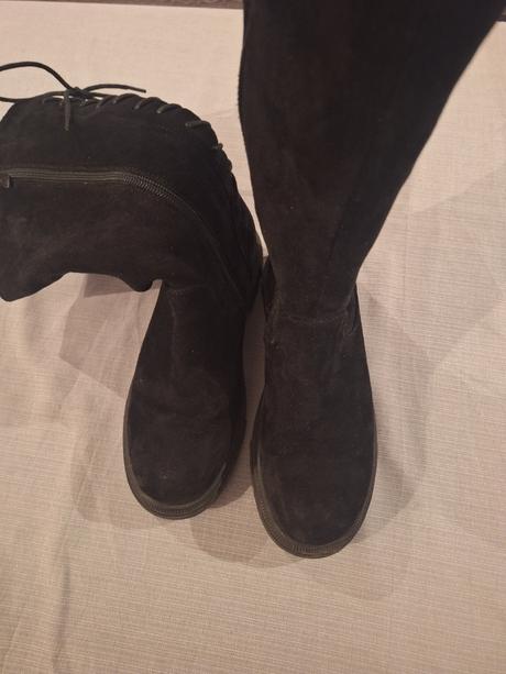 Čierne zateplené čižmy/kozačky dee zee č.36, 36