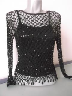 Sieťkovaný svetrík, s