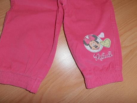 Nohavice s minnie,oblečene 2 krat, disney,80