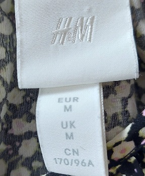 Čierno - krémové šaty s balónovými rukávmi, h&m,m