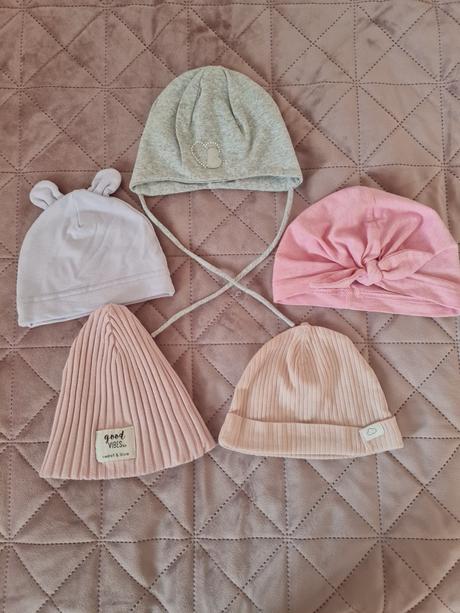 Jarné čiapočky pre novorodenca, <50