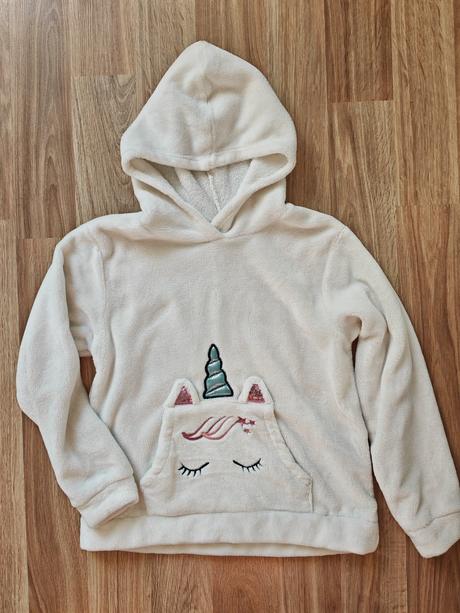 Huňatá mikina 134/140, h&m,140