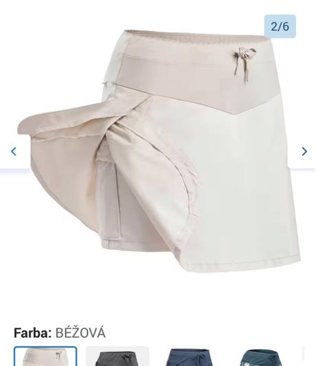 Športový krémový/béžový skort decathlon xs/s, decathlon,xs