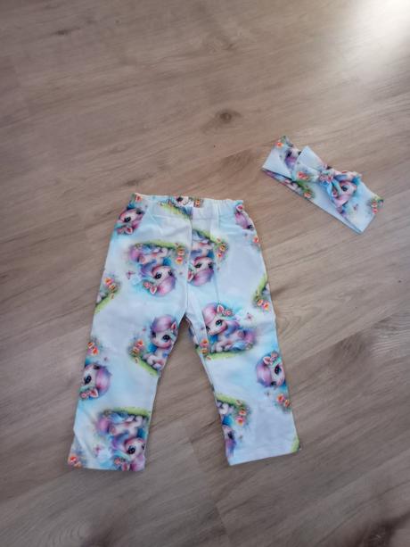 3/4 legíny s čelenkou pre dievčatko, 116