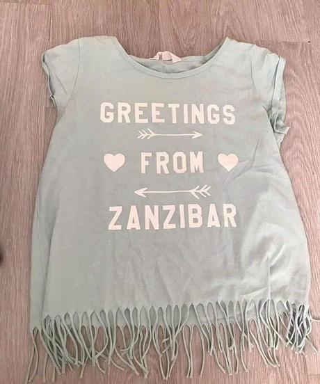 Letné tričko so strapcami, h&m,158