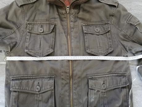 Khaki bunda v s-m, zateplená, podšitá, cherokee,s