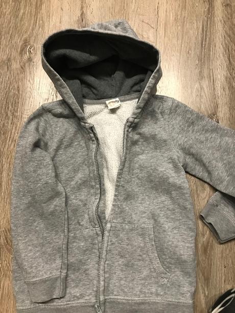 Mikina na zips s kapucnou jednofarebna, h&m,98