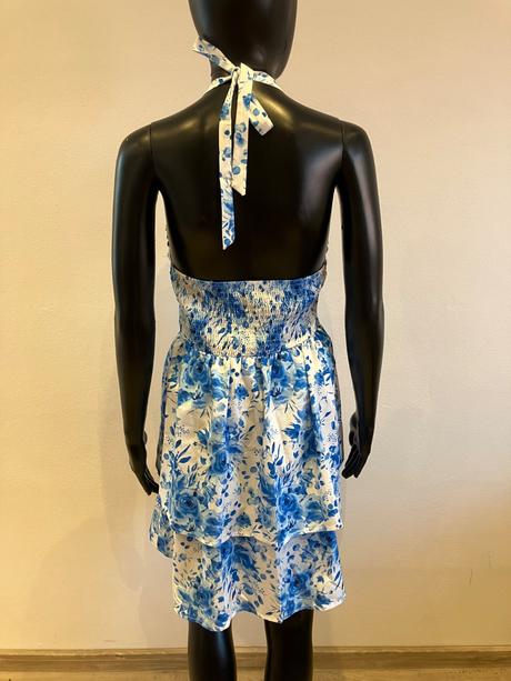 Dámske šaty bielo modré (s), s