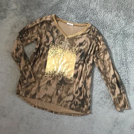 Hnedý tenký svetrík v.l, l