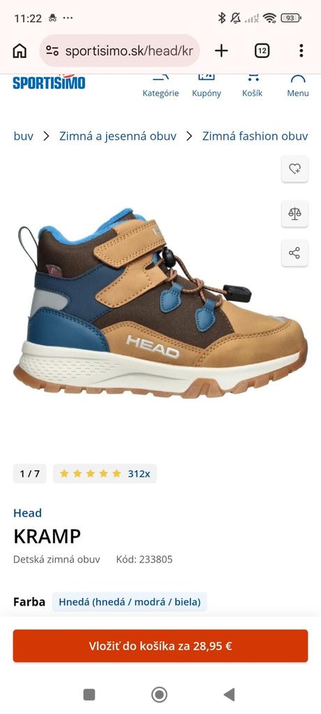 Prechodné topánky head, 29