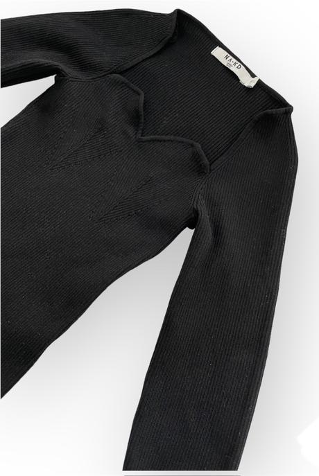 Na-kd rebrovaný top srdiečkový štvorcový výstrih, 30