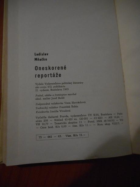 Oneskorené reportáže, ladislav mňačko,