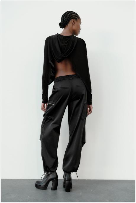 Saténové nohavice zn.zara - veľkosť l, zara,l