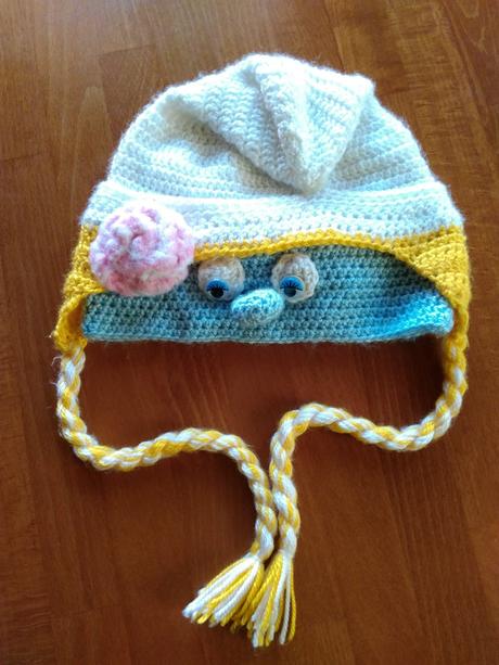 Háčkovaná čiapočka šmoulinka, 50