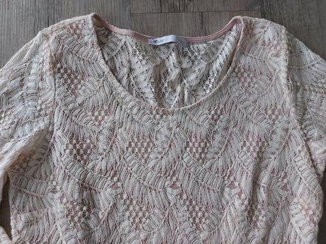 Ružovo-béžové čipkované šaty, house,42