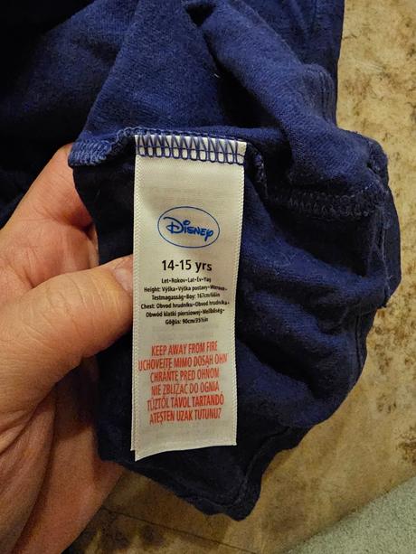 Tmavomodré tričko daisy 164, disney,164